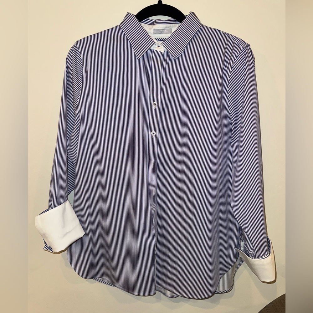 Women’s Chico’s Blue Striped Shirt